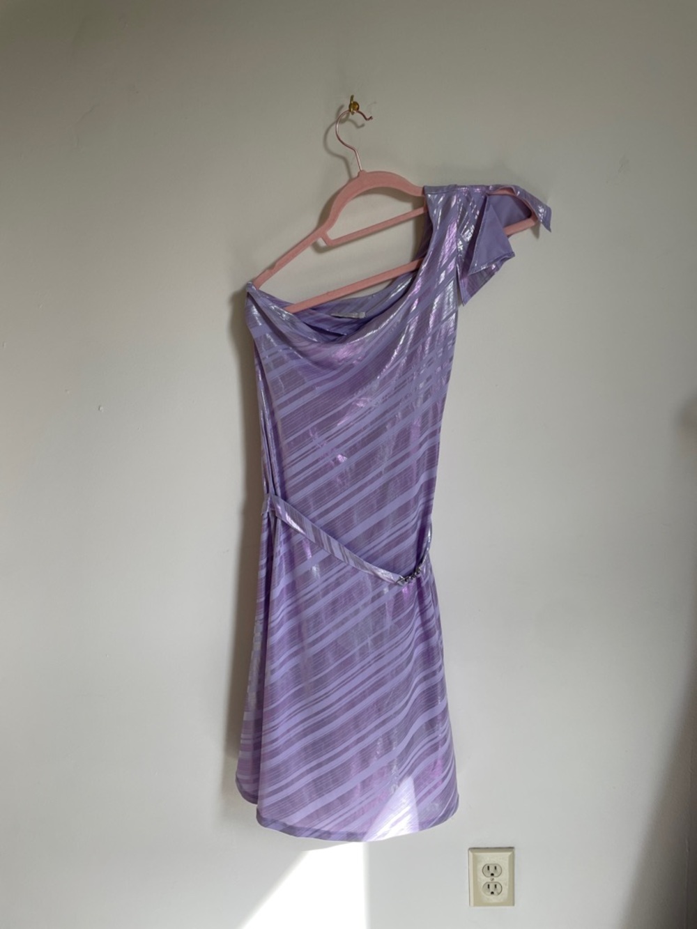 Lilac One-Shoulder vintage  Dress